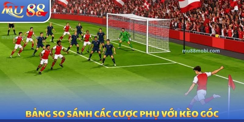 Bảng so sánh các cược phụ với kèo góc